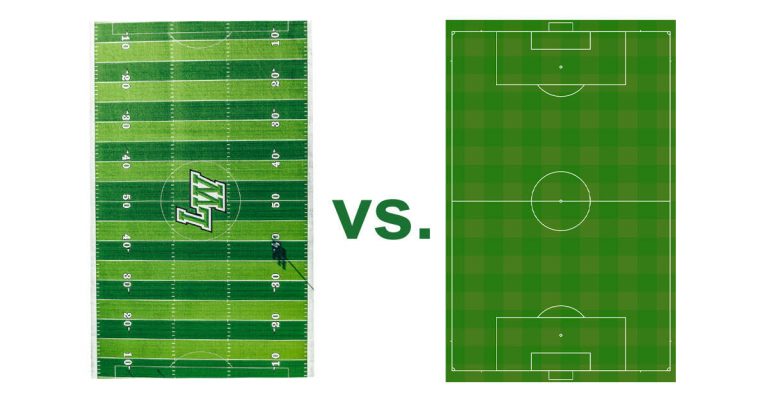 soccer field vs football field
