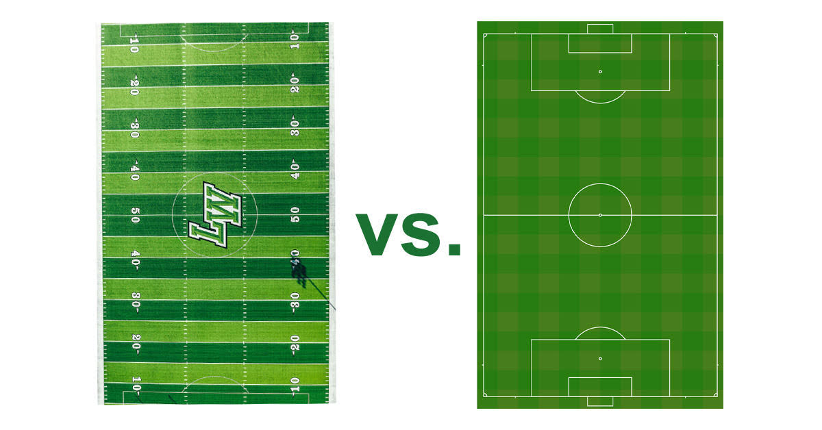 soccer field vs football field