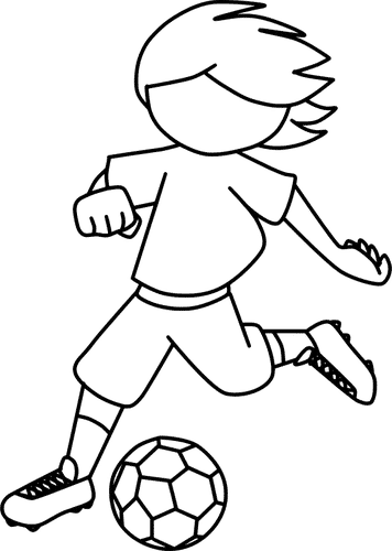 child kicking ball soccer ball clip art